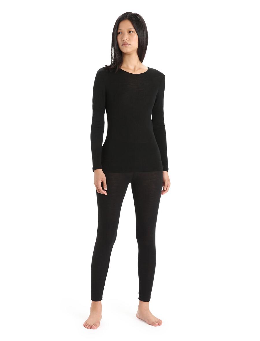 Base Layers Icebreaker Merino 175 Everyday Thermal Leggings Damskie Czarne | PL 1047OKIR